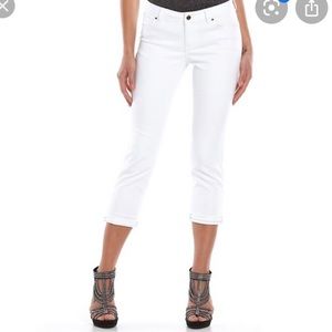 Jennifer Lopez White Cropped Jeans